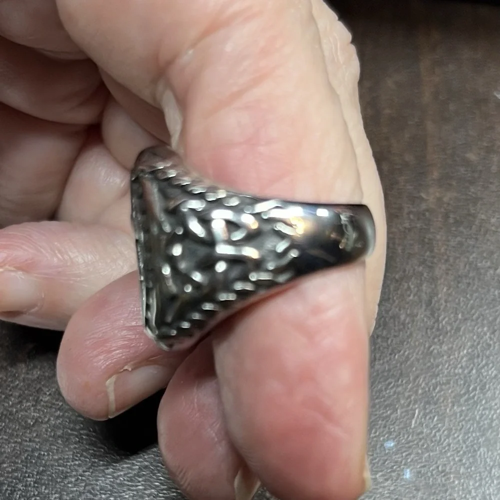 Oaldilee Cross Ring for Men Stainless Steel Celtic Knot Ring Retro Size 7 NIB‎